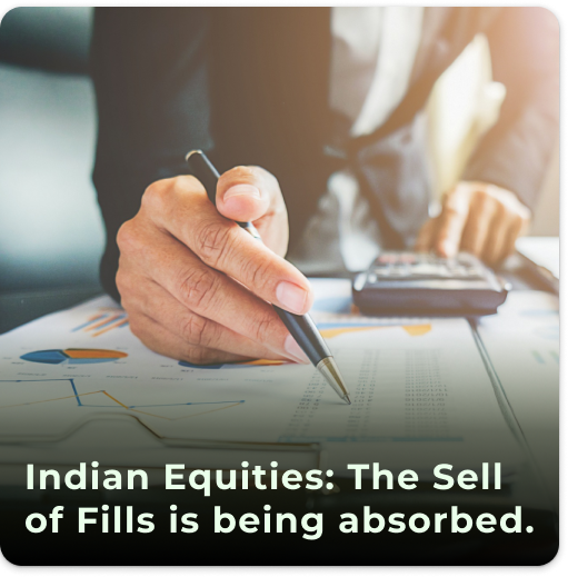 Indian Equities: The selling of Fills is being absorbed by Dlls in some way